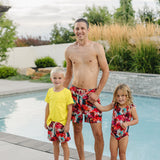 "Brights" Ribbed Neon Yellow Swim Trunks