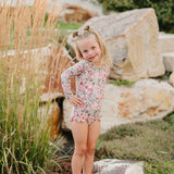 The "Hazel" Ruffle Rashguard Suit