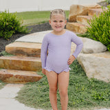 The "Violet" Ruffle Rashguard Suit