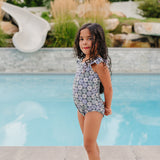 The "Lexie" Ruffle Shoulder One Piece