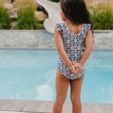 The "Lexie" Ruffle Shoulder One Piece