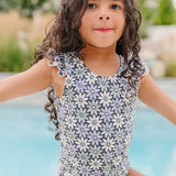 The "Lexie" Ruffle Shoulder One Piece