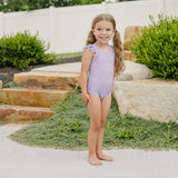 The "Violet" Ruffle Shoulder One Piece
