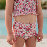 The "Poppy" Girls High Waist Smocked Bikini