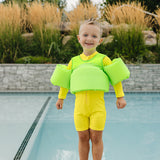 "Neon Yellow" Solid Ribbed Sunsuit