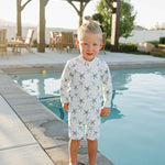 kids upf 50 sunsuit swimwear with starfish