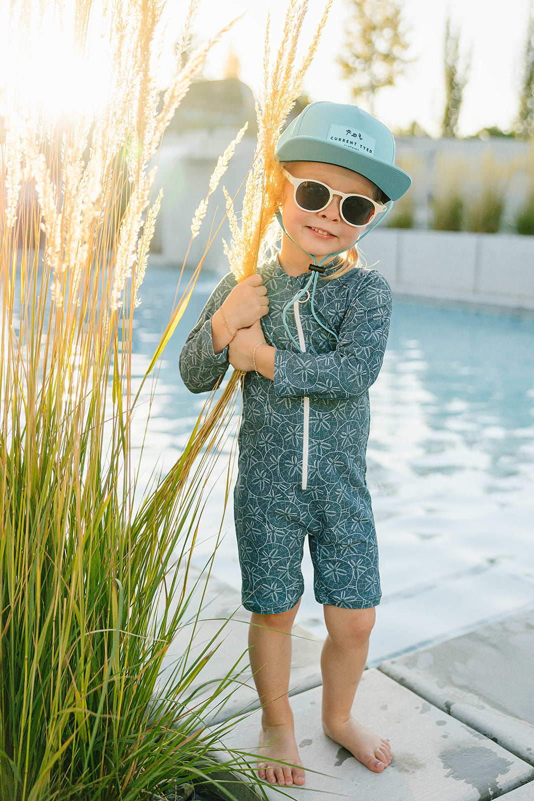 kids upf swimwear , sunsuit