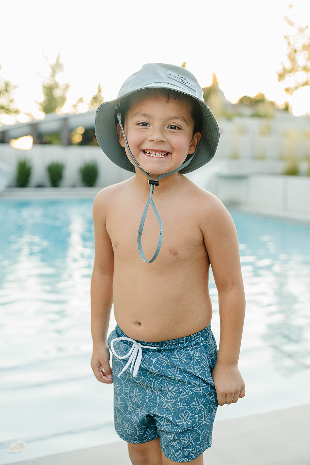 kids upf swimmer, kids swim trunks