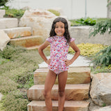 The "Poppy" Girls 2 Piece Twirl Rashguard Set
