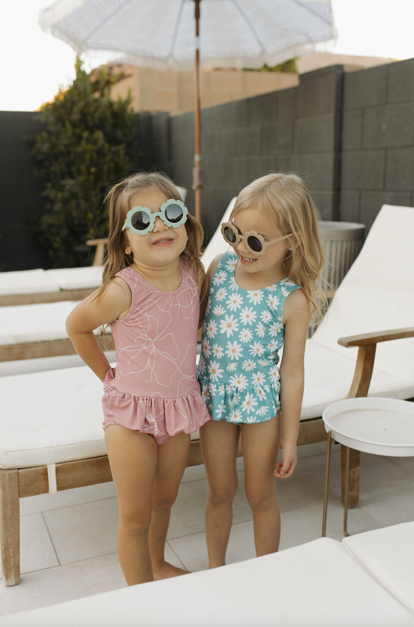 girls swimsuits with sunglasses