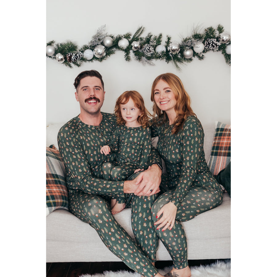 Men's Holiday Bamboo Pajama Set - Winter Berries