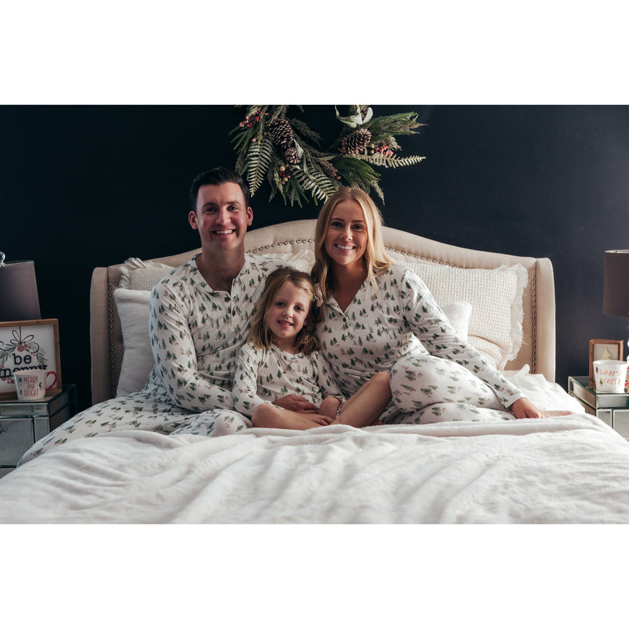 Children's Holiday Bamboo Nightgown - Holiday Tree Farm