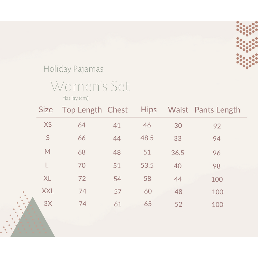 Damen-Pyjama-Set aus Bambus für den Urlaub – Holiday Tree Farm 
