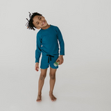 Little & Lively x Current Tyed: The "Ocean" Ribbed Rashguard